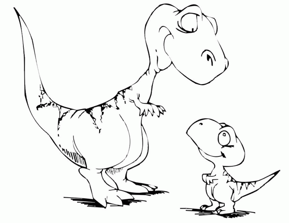 Plansa de colorat cu Dinozauri 8 179